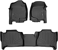 Vista 1 de SMARTLINER Juego de alfombrillas de piso de ajuste personalizado de 2 filas para Cadillac Escalade 2007-2014