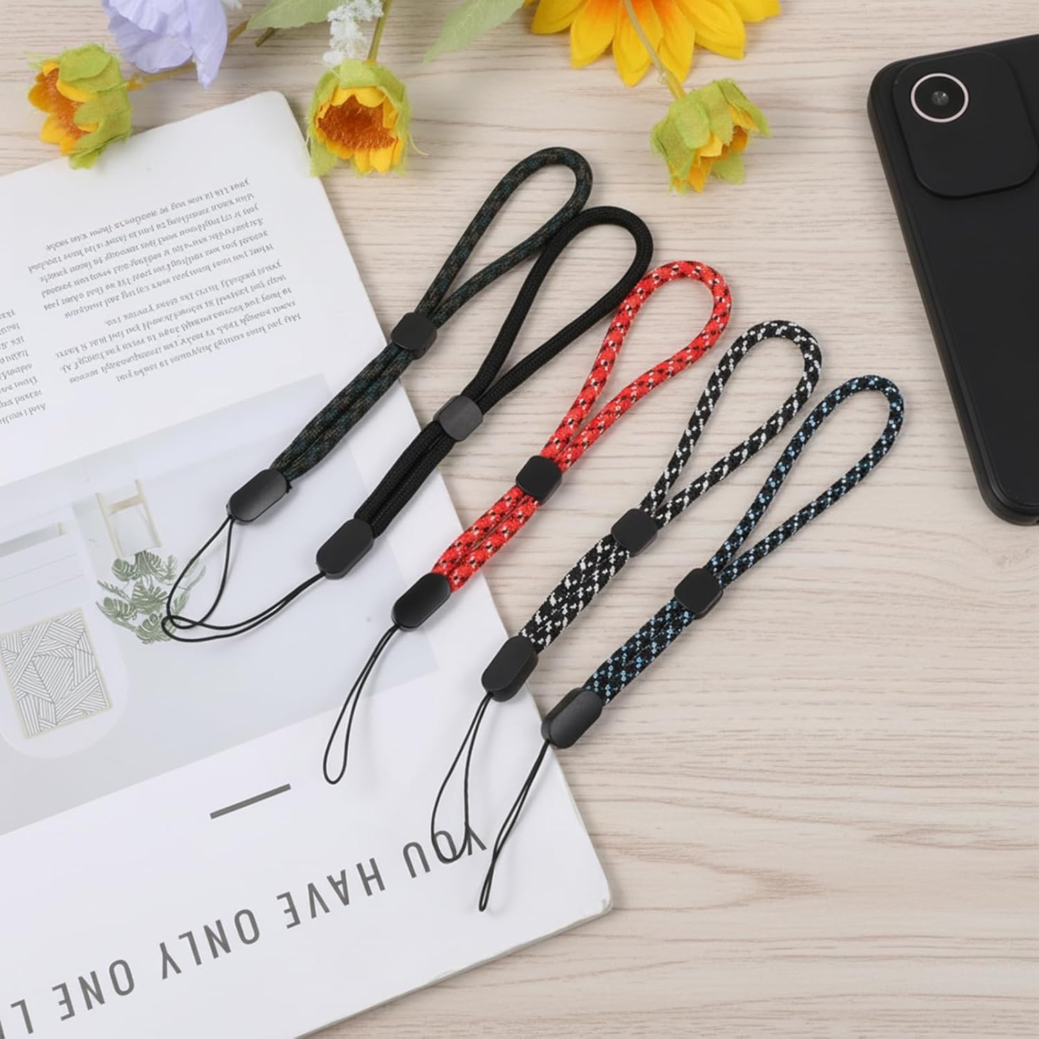 5PCS Multicolor Short Lanyards, Adjustable Small Lanyard, Keychain Lanyard
