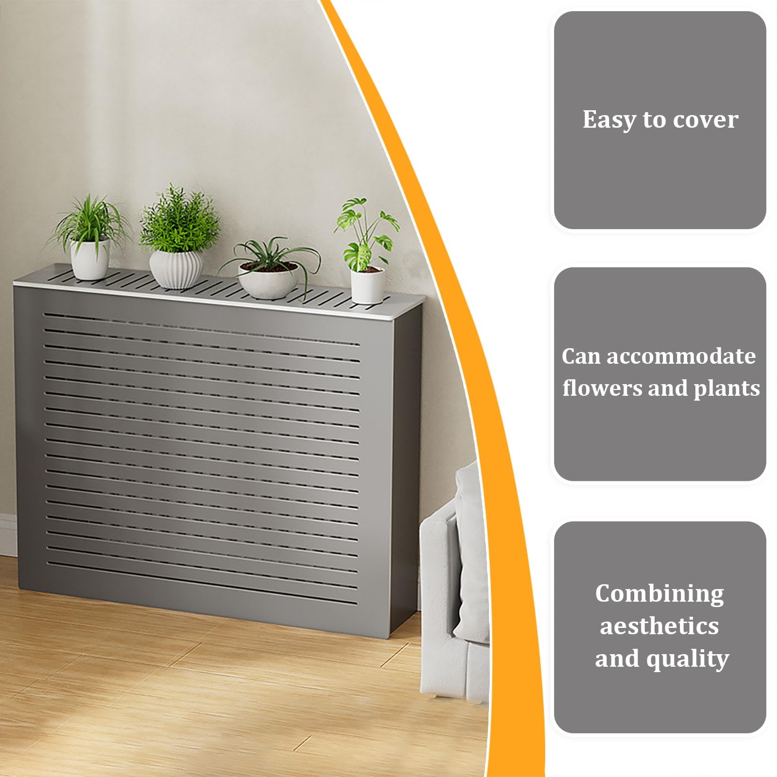 Coperture riscaldanti in MDF per termosifoni, con ripiano superiore, ripiano per radiatore