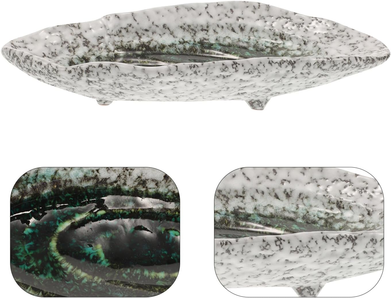 SUPVOX Ceramic Butterfly Feeder Tray Outdoor Butterfly and Water Feeder Large Capacity Garden Decor Unique Puddler Design for Birds