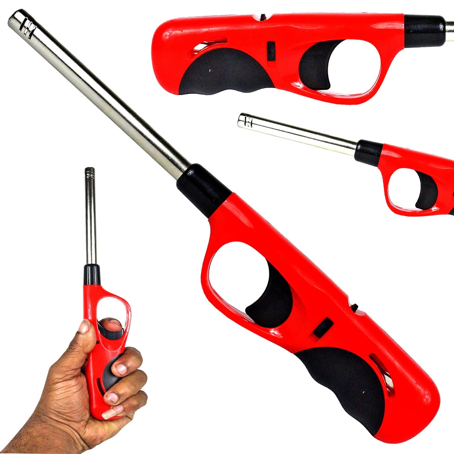 Rockfieln Adjustable Electronic Flame Refillable Gas Lighter Spark