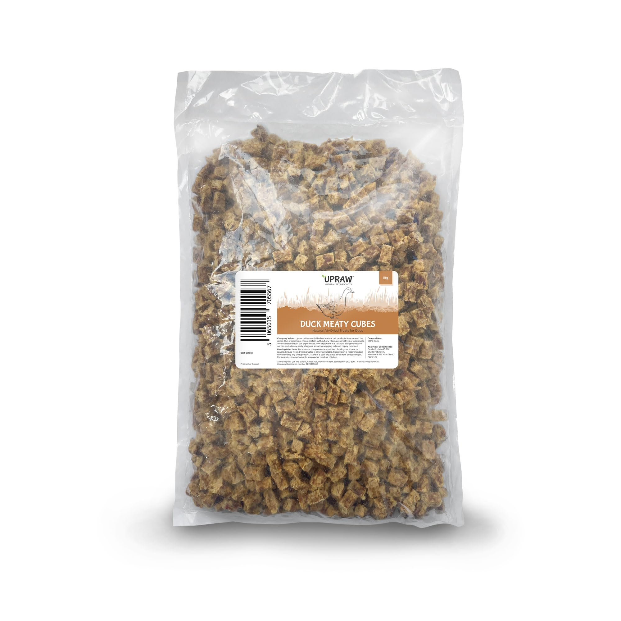 UPRAW Natural Dog Training Treats in bulk, 1kg 100% Pure Meat Training Cubes, Natural Hypoallergenic, Grain Free