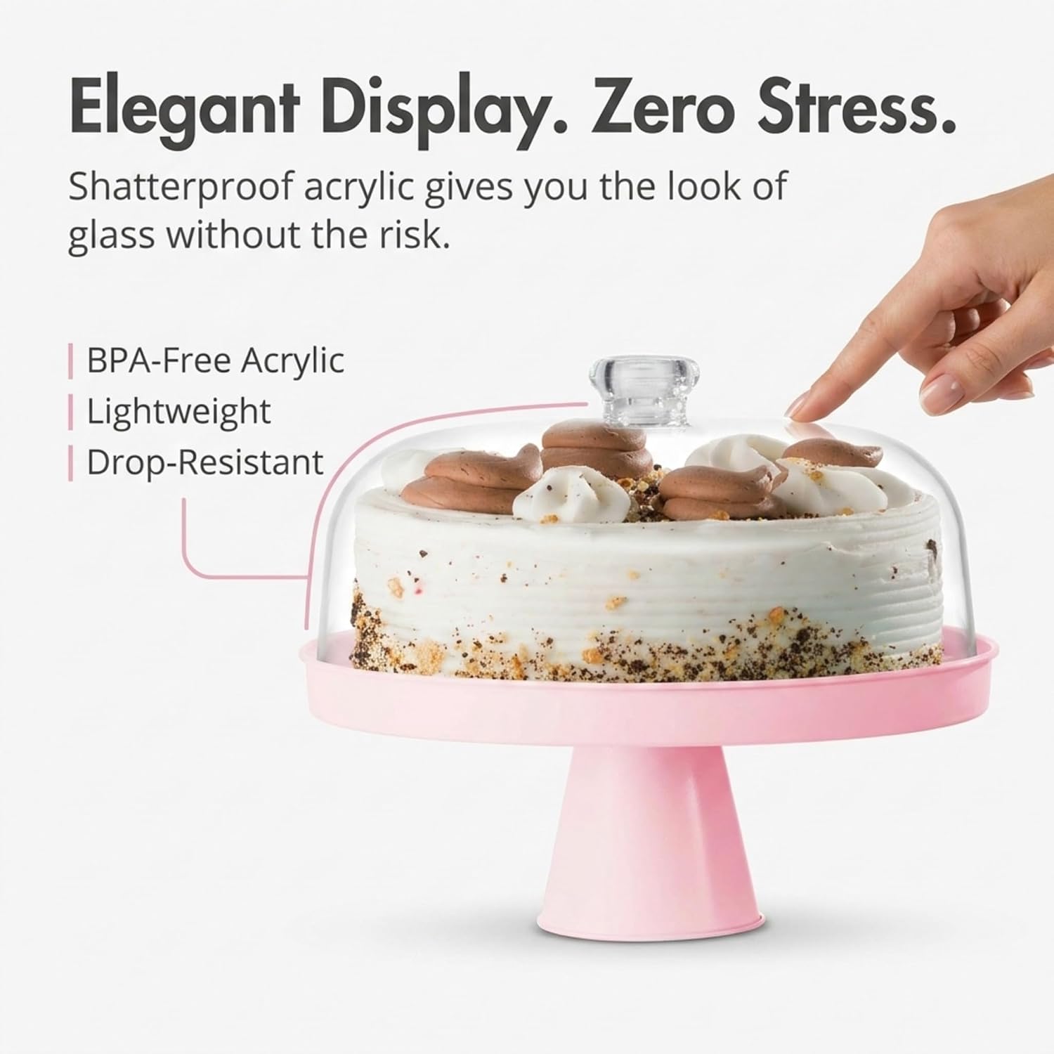 Table Concept Cake Stand, Footed Cake Stand with Lid, Serving Platter, Housewarming Gifts