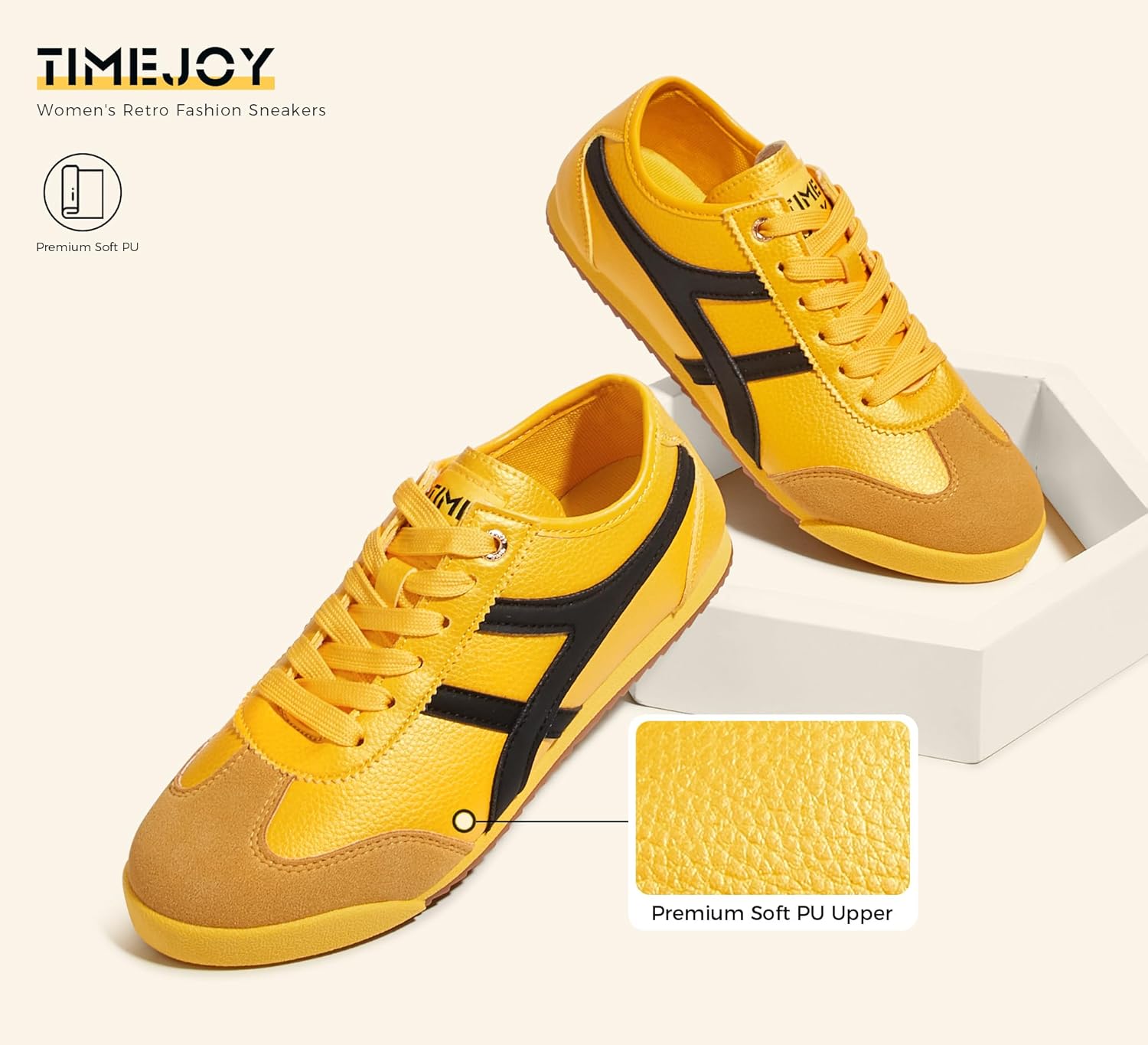 Women's Retro Fashion Sneakers Casual Trendy Comfort Tennis Shoes Anti-Slip Lightweight Low Top Walking Footwear - Image 3