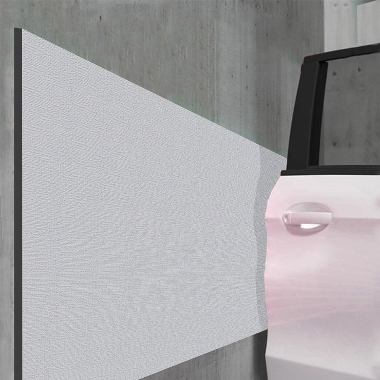Protector Pared Garaje para Parking, Protector Columnas Garaje Autoadhesivos de Esponja, Protección contra Arañazos/Impactos para Puertas Coche Borde Parachoques Esquinas(Light Gray,2 mx95 cm)