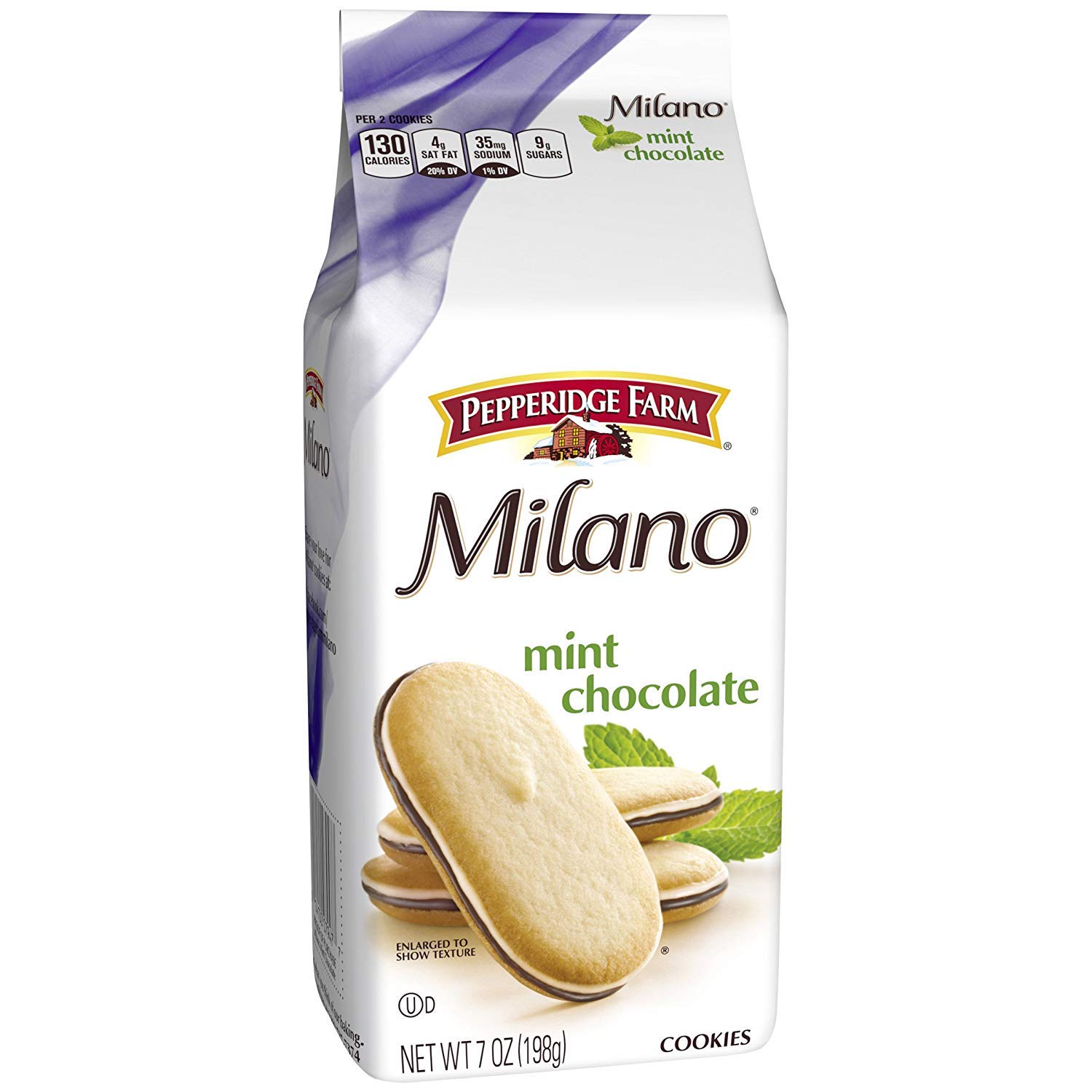 Pepperidge Farm Milano Mint Chocolate Cookies, 7 OZ Bag (15 Cookies)
