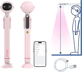 Smart Digital Height Measuring Device for Kids – Wireless Height Tracker with Dual Ultrasonic Measurement Technology – Accurate Smart Height Measurement Scale – Astronaut Design - Pink