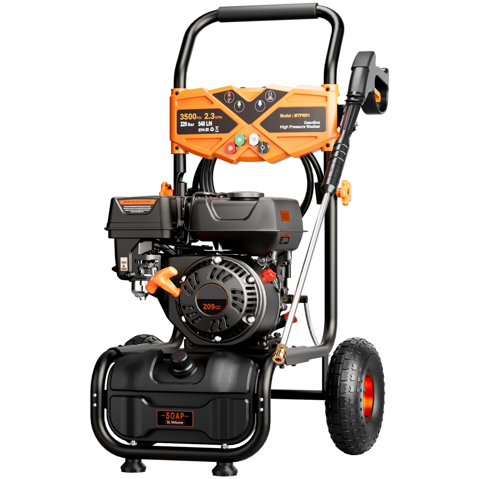 Mutaomay 3500PSI 2.3GPM Gas Pressure Washer