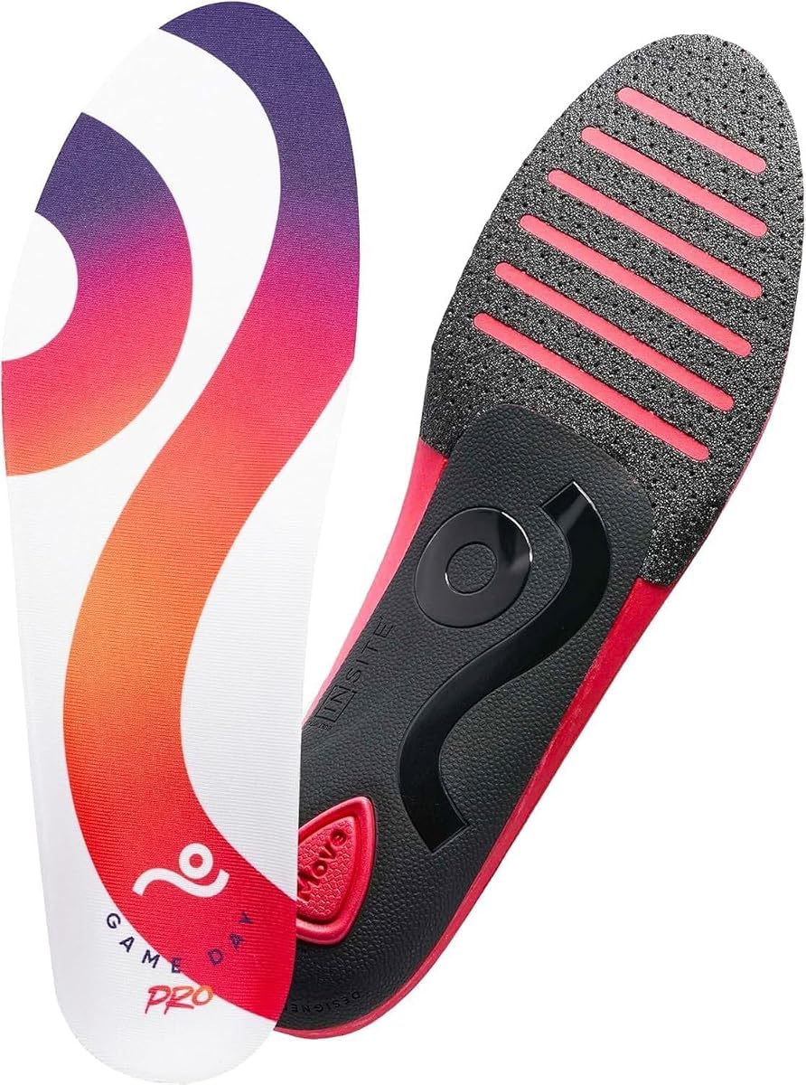 MOVE Game Day Pro- Ultimate Performance Sports Insoles for Basketball, Volleyball, Football, Tennis, Athletics, Baseball, Running, and Active Lifestyle. Extra Shock Absorption (M 9-9.5/WM 10.5-11)