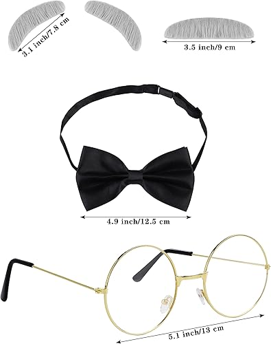 Miniatura 4 de SOMSOC Conjunto de disfraz de 100 días de escuela para niños disfraz de anciano para niños