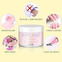 Vista 6 de Saviland Polvo acrílico rosa: 30g Polvo acrílico profesional de color para manicura francesa, arte de uñas DIY, extensión, tallado 3D, larga