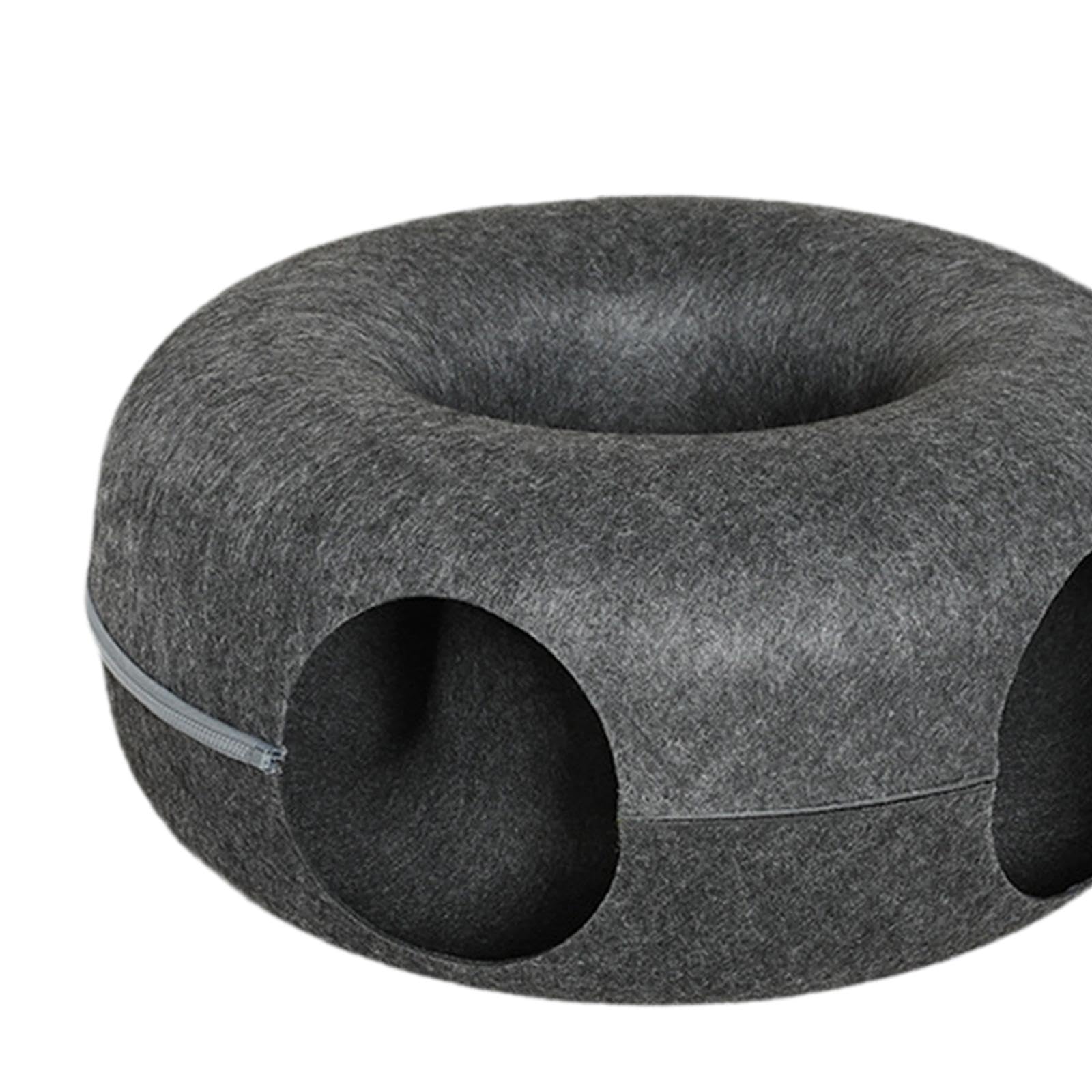 para Gatos con Forma de Rosquilla, Cómodo Y Desmontable, Ideal para Familias con Gatos, Gris Oscuro