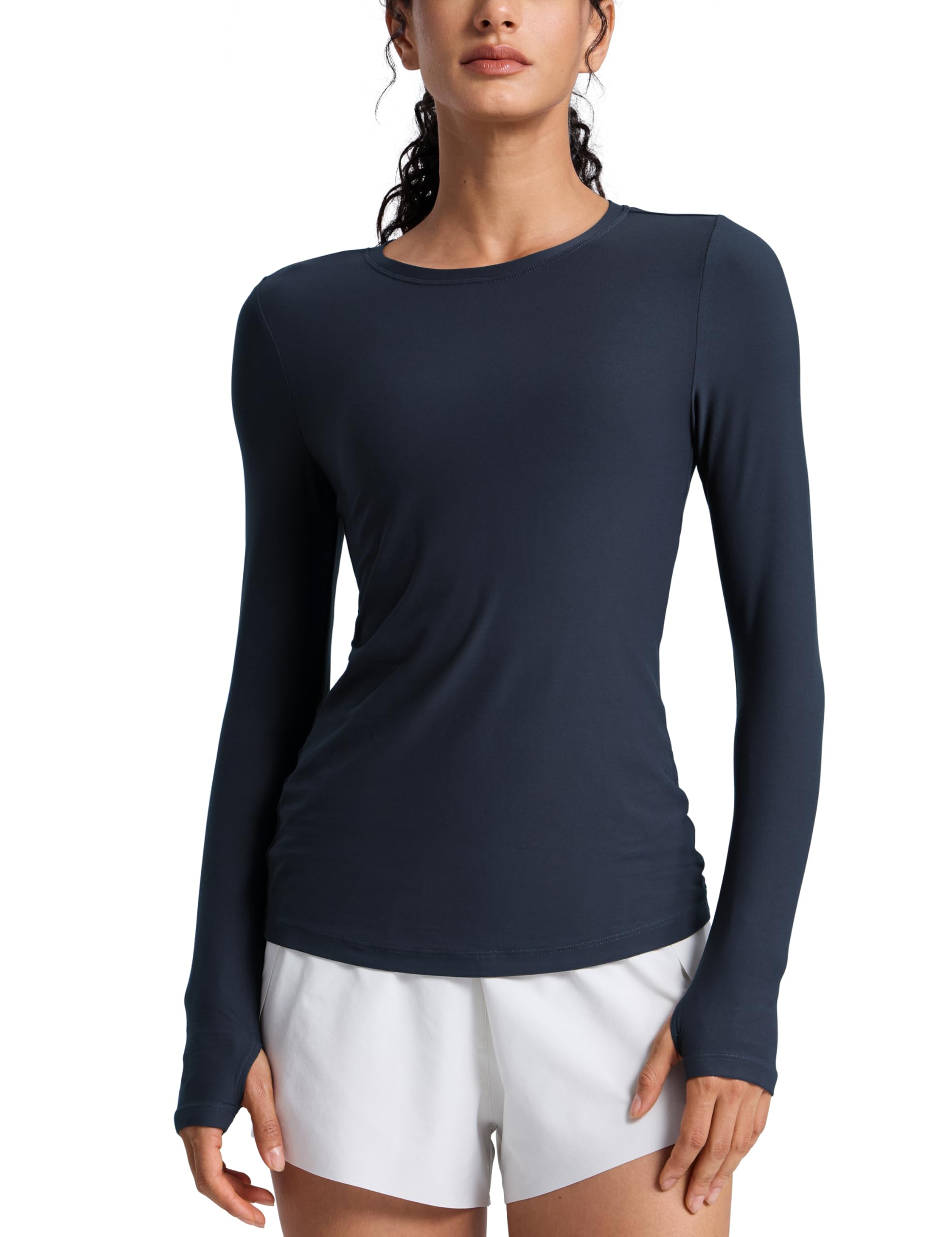 Womens Cloudweight Long Sleeve Workout Tops Lightweight Athletic Basic Shirts Soft Casual T-Shirt with Thumb Hole