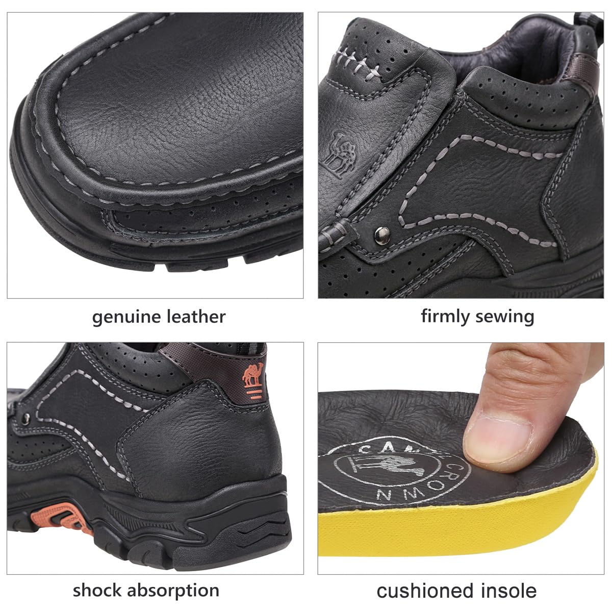 CAMEL CROWN Mens Slip On Loafer Mid-top Leather Casual Walking Shoes Comfortable for Work Office Dress Outdoor product thumbnail 7