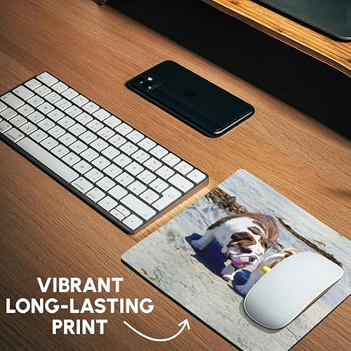 Miniatura 6 de 3dRose LLC - Alfombrilla de mouse con patrón de paseo de Bulldog Inglés de 8 x 8 x 0.25 pulgadas (mp_46505_1)