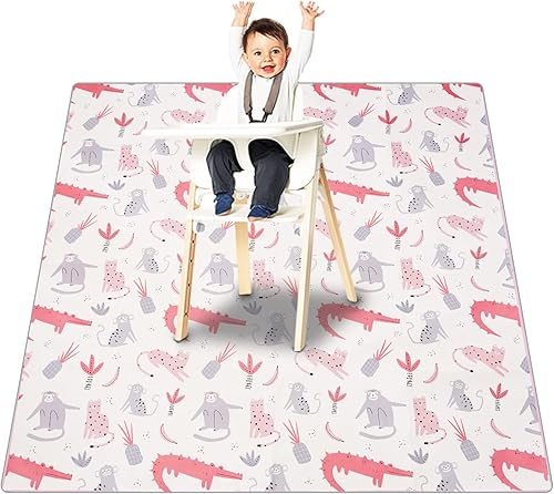 Tapete antisalpicaduras para debajo de la silla alta, artesmanualidades, tapete lavable para derrames de bebé, impermeable, antideslizante, tapete