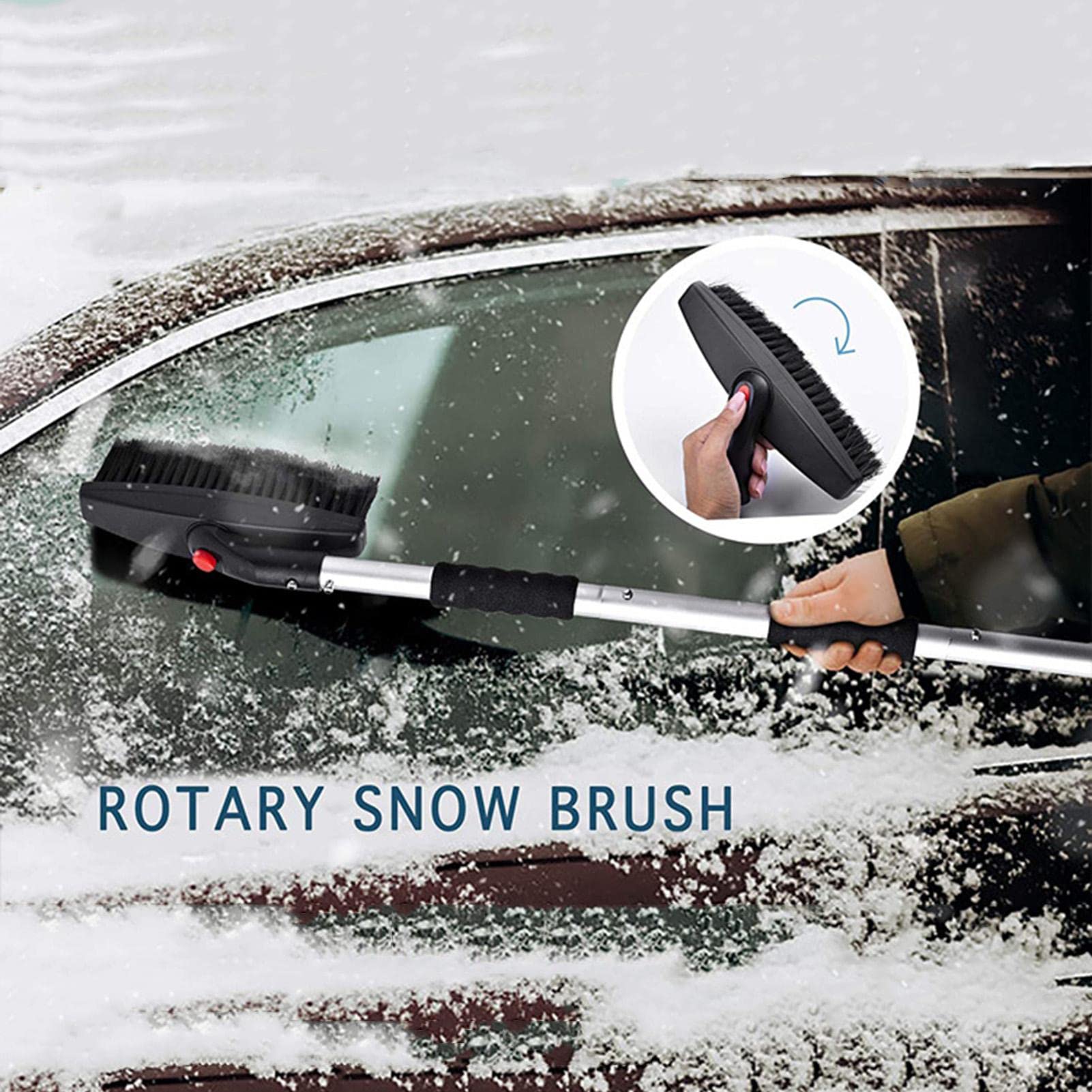 Kit spazzole da neve 3 in 1 Set di rimozione a neve 3 in 1 con pala da neve | Strumenti pieghevoli per la rimozione a neve dal parabrezza 'auto con impugnatura ergonomica per SUV, auto, a