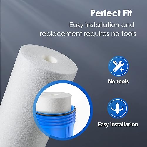 Miniatura 7 de Waterdrop Filtro de agua para toda la casa, repuesto para GE® FXHSC 2 paquetes y repuesto para Pentair Pentek DGD-5005 2 paquetes