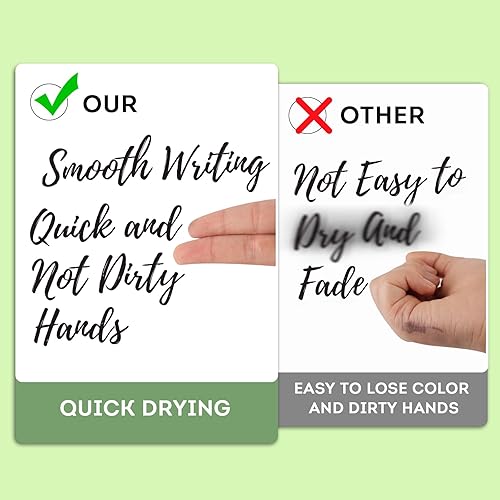 Miniatura 2 de XSG Marcadores permanentes, 110 paquetes de marcadores permanentes negros, punta fina, impermeable, escritura suave, marcadores permanentes de