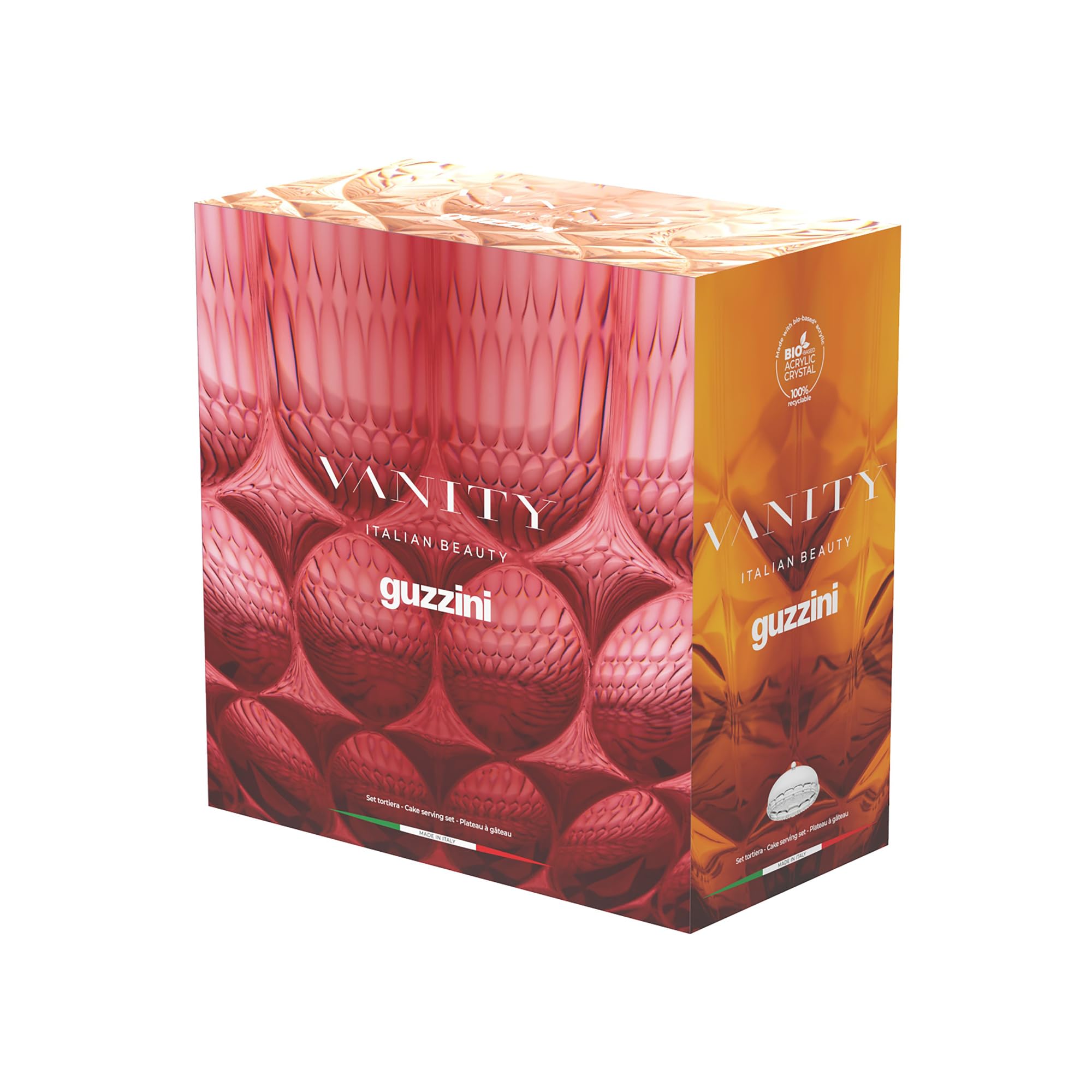 Guzzini - Vanity, Set à gâteau, en Bio-based SAN et Bio-based SMMA - AIR (Transparent)