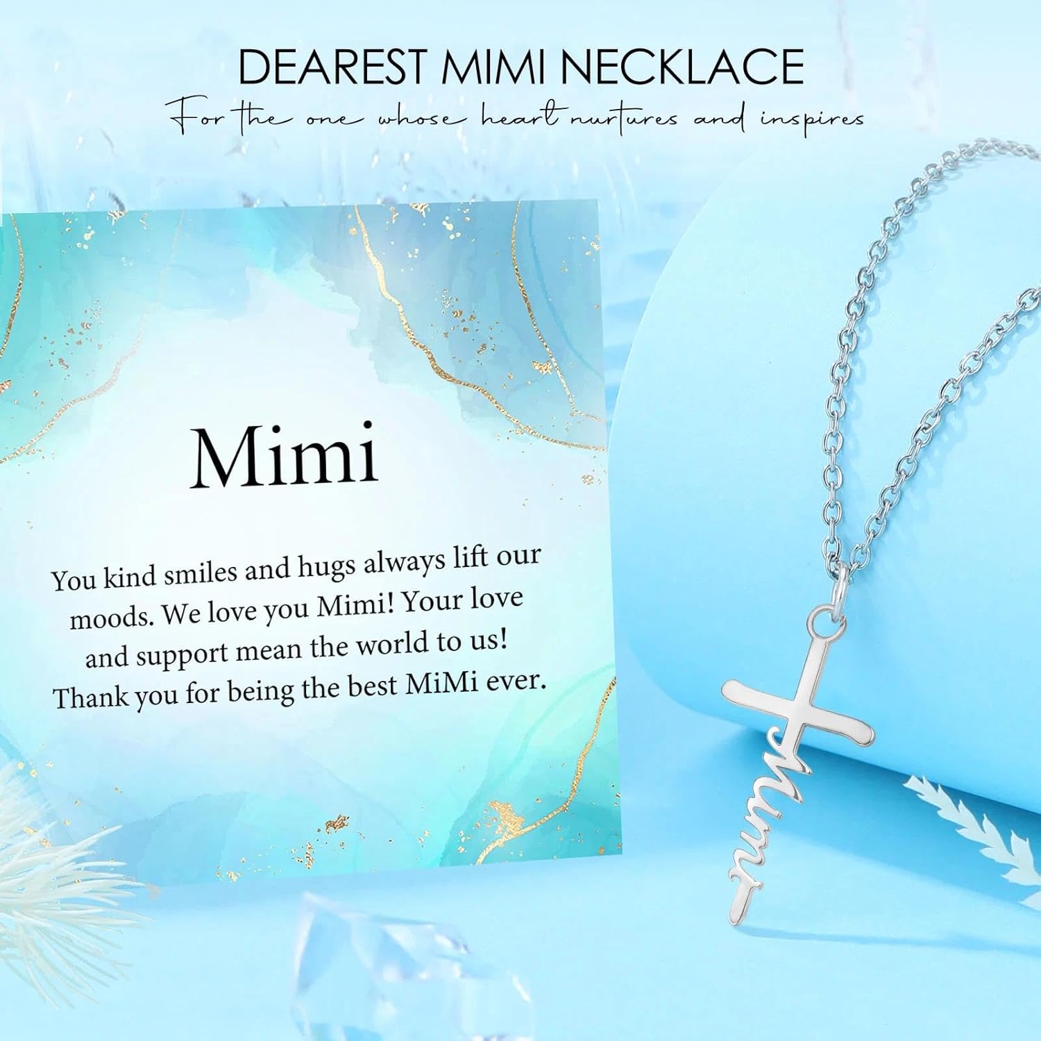 Mimi Gifts for Grandma Mimi Birthday Gifts from Grandkids Grandma Present Box for Christmas, Birthday Gift Set Ideas for Women from Grandson, Granddaughter, Grandchildren with Tote Bag, 16oz Glass Cup - Image 5