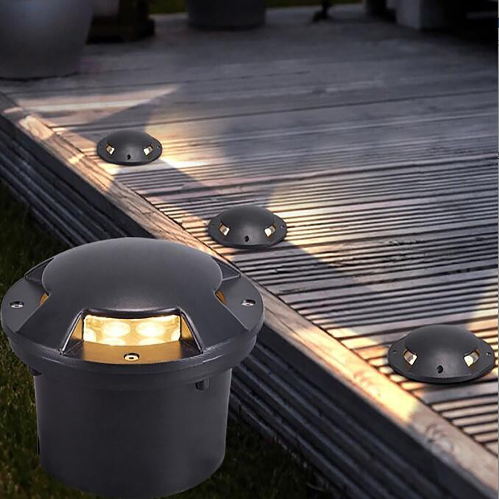 Spots LED de paysage au sol encastrés sur 4 côtés AC 24V étanches IP67