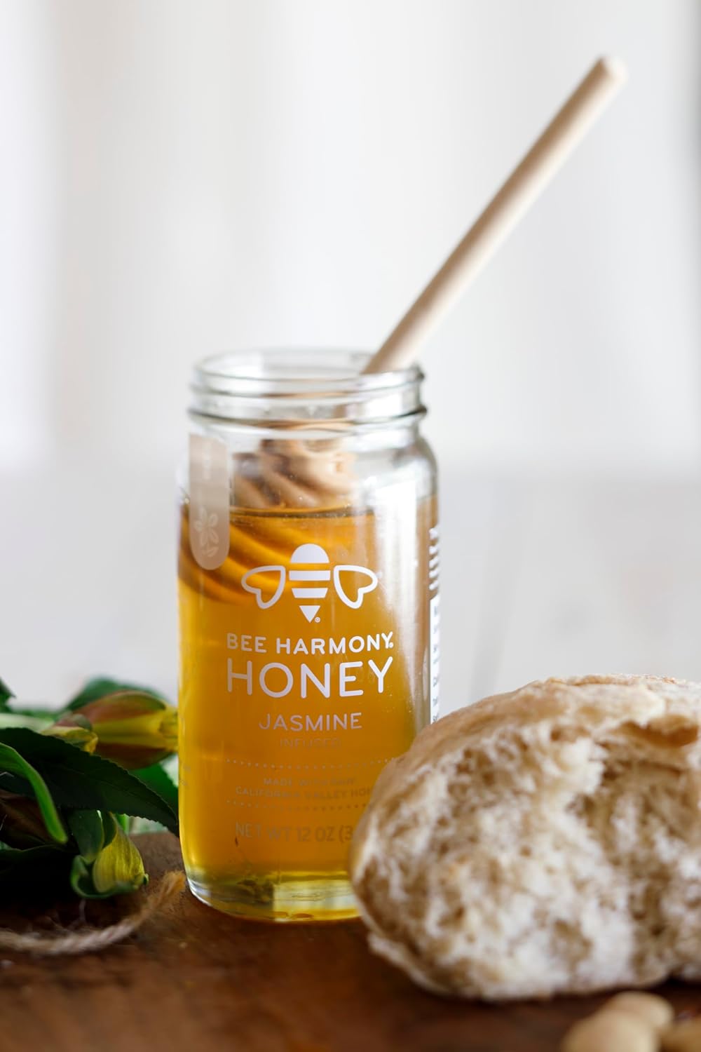 Bee Harmony Jasmine Infused Honey, 12 OZ, Pack of 2