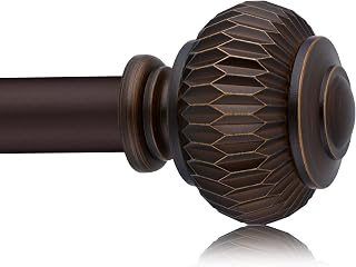 Bronze Curtain Rods for Windows 66 to 120 Inches 1 Inch Adjustable