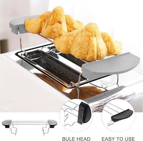 Miniatura 4 de BESTonZON Rejilla de calentamiento para parrilla, tostadora, rejilla de enfriamiento, estante de calentamiento para tostadora, sándwich, tostadora,