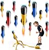 Rocket Launcher for Kids, Outdoor Toys with 12 Rockets, Launch Up to 100+ Feet, Gifts for 3 4 5 6 7 8-12 Year Old Boy Birthday, Rockets for Kids Age 4-8