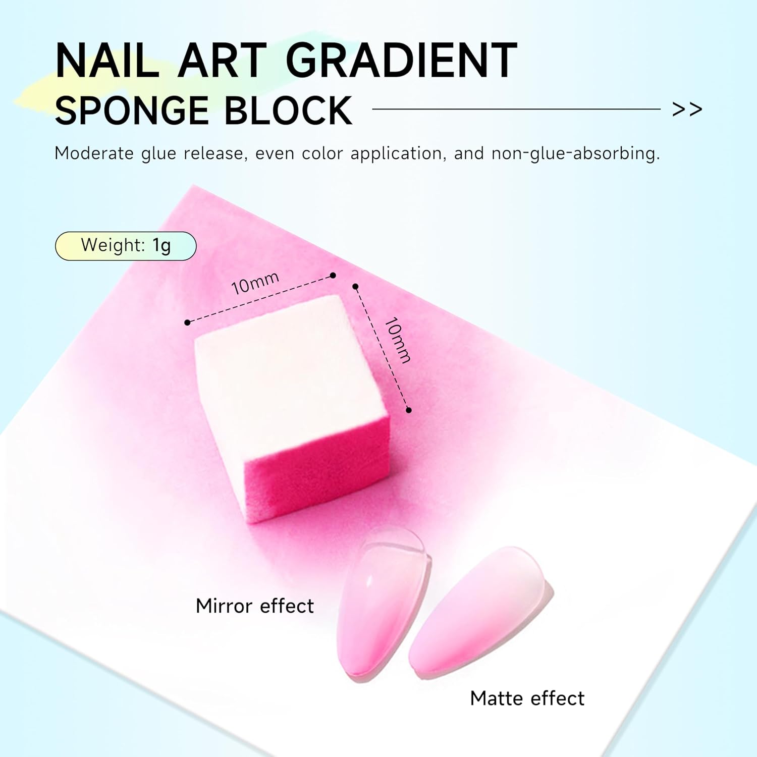 Nail Sponges for Ombre,100Pcs Soft Nails Art Sponges With Grabbing Pen Ombre Nail Brush Art Manicure Tools Supplies Nails Accessories for Home and Salon