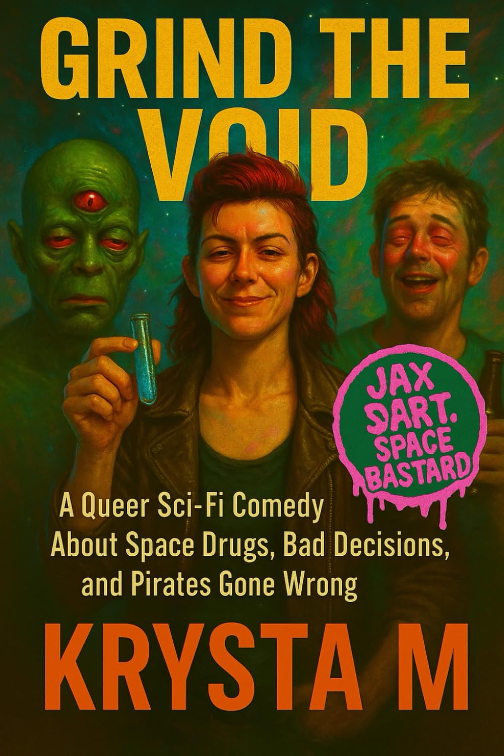 Grind the Void: A Darkly Funny Lesbian Space Opera Adventure with Pirates, Aliens, and Corporate Greed (Jax Dart, Space Bastard)