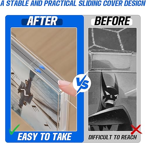 Miniatura 7 de Funda protectora de acrílico Steelbook, protectores de caja de Steelbook, compatible con 4K UHD, Blu-Ray, video de flecha con funda deslizante