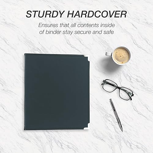 Vista 26 de Samsill Classic Collection carpeta de 3 aros, presentación ejecutiva, aros redondos de latón de media pulgada (capacidad de 125 hojas), negro, Negro