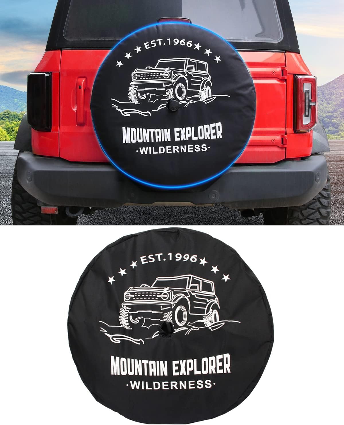 32 Inch Thickened Spare Tire Covers with Backup Camera Hole for Ford