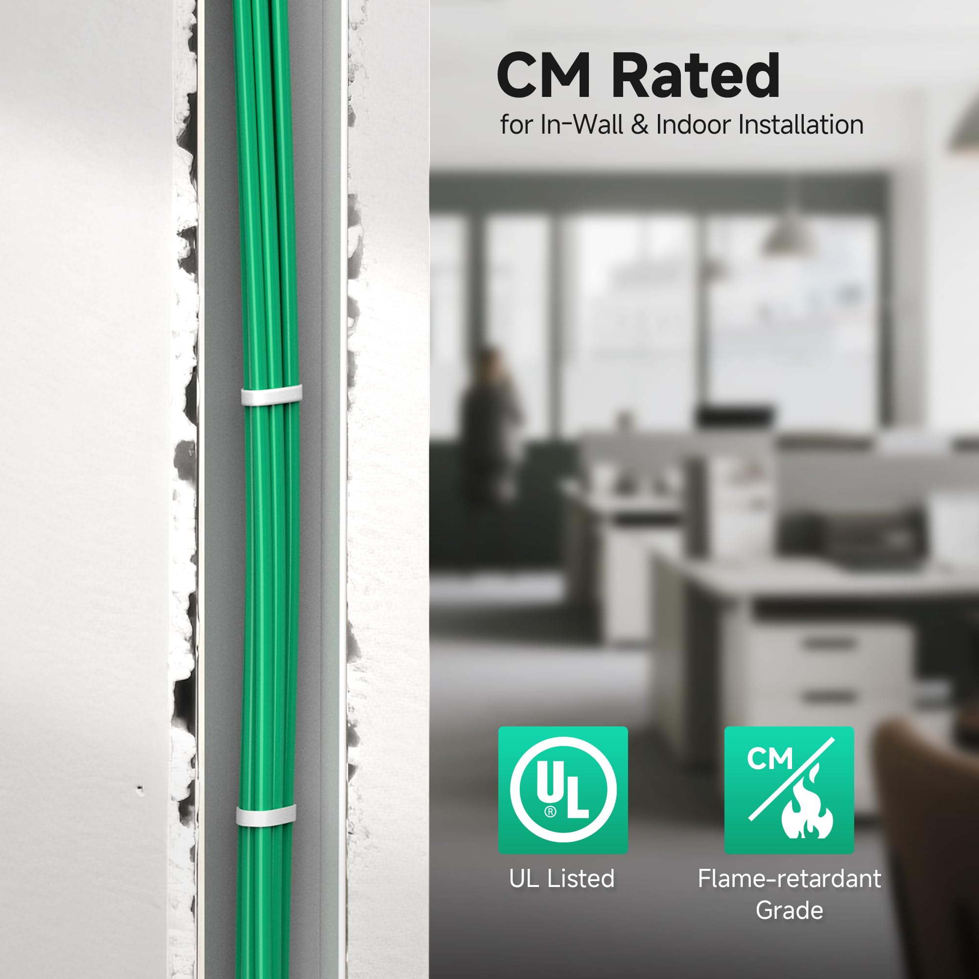 Cable Matters Câble Ethernet Cat6 305M Bobine Vert - Cuivre de 100%