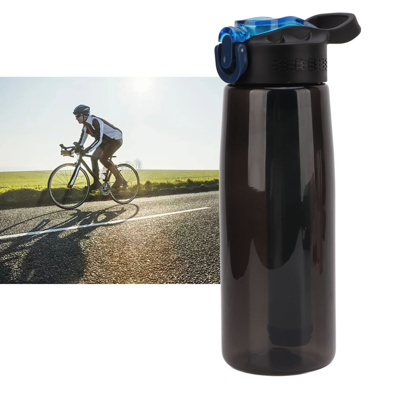 Botella de Agua filtrada, Botella de Filtro de Agua portátil para Deportes al Aire Libre, a Prueba de Polvo, a Prueba de Fugas, Varilla de Filtro Multicapa, Botella de Agua