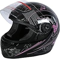 Vista 21 de TCT-MOTORPARTS - Casco para adultos DOT, modelo mariposa, con tapa abatible, de cara completa, para motocicleta, calle, motocross, cuatrimoto