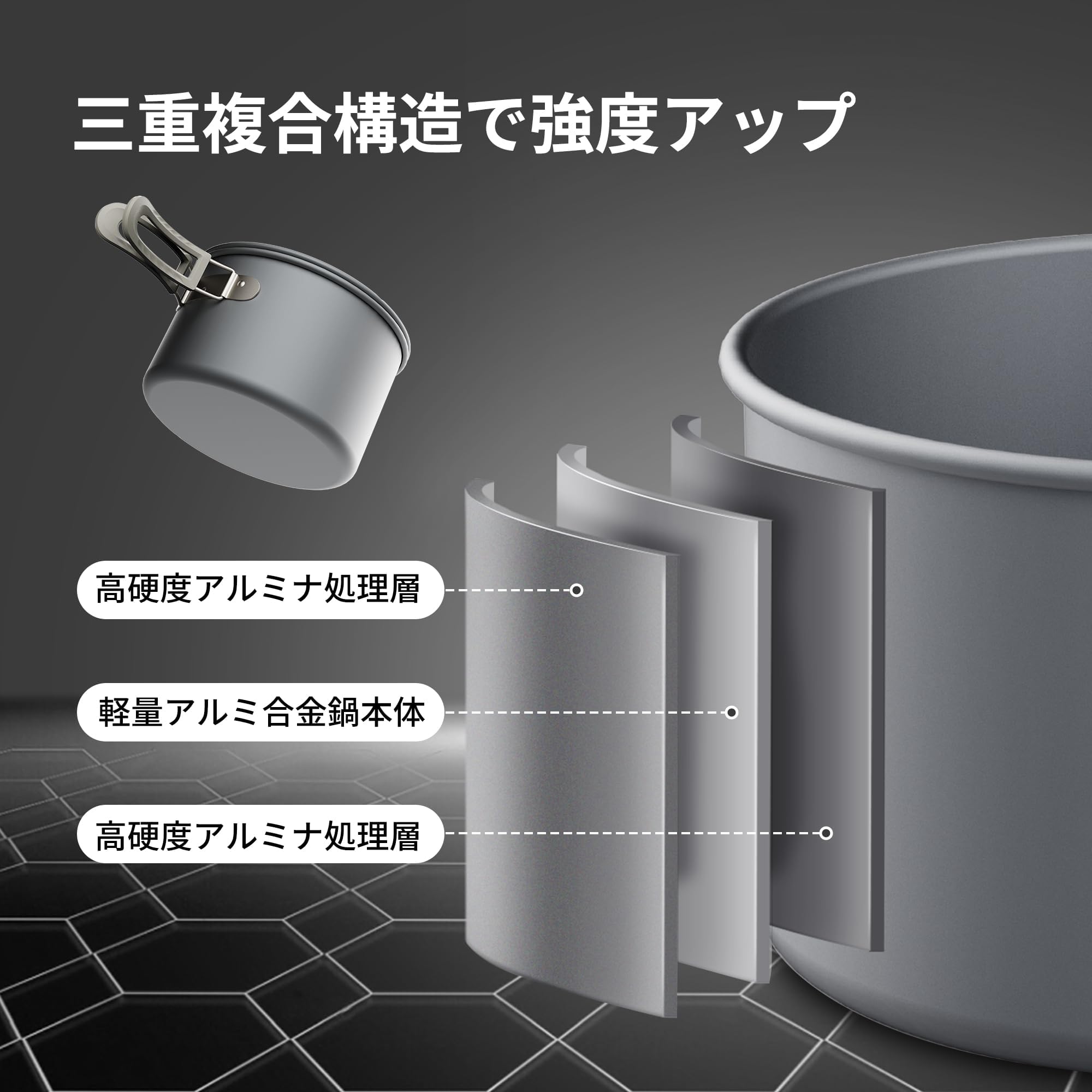 Amazon | Naturehike直営店 アルミクッカーセット キャンプ 調理器具