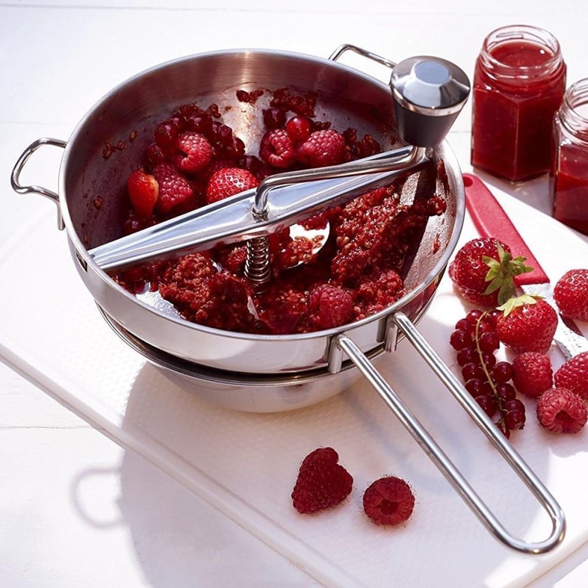 Cooking Essential Food Grinder Stainless Steel Blender for Fruit Veggie Puree Jam