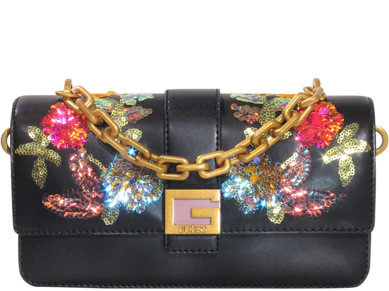 GUESSUS Morada Sequin Floral Crossbody