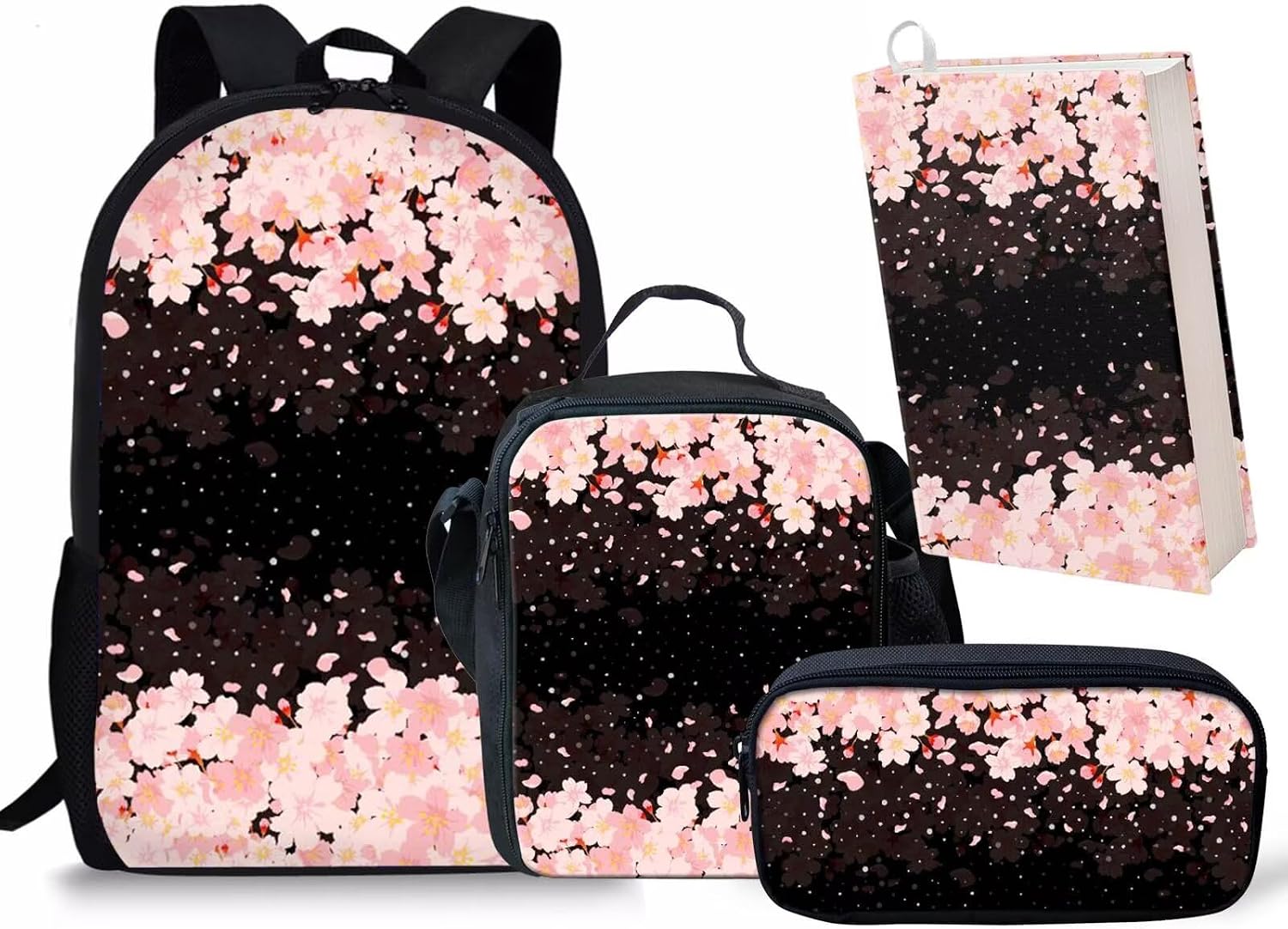 Rnyleeg Boys Primary School Bag Water Flame Baseball Print Kids Elementary Bookbag Backpack+Book Covers+Pencil Holder+Lunch Box Set
