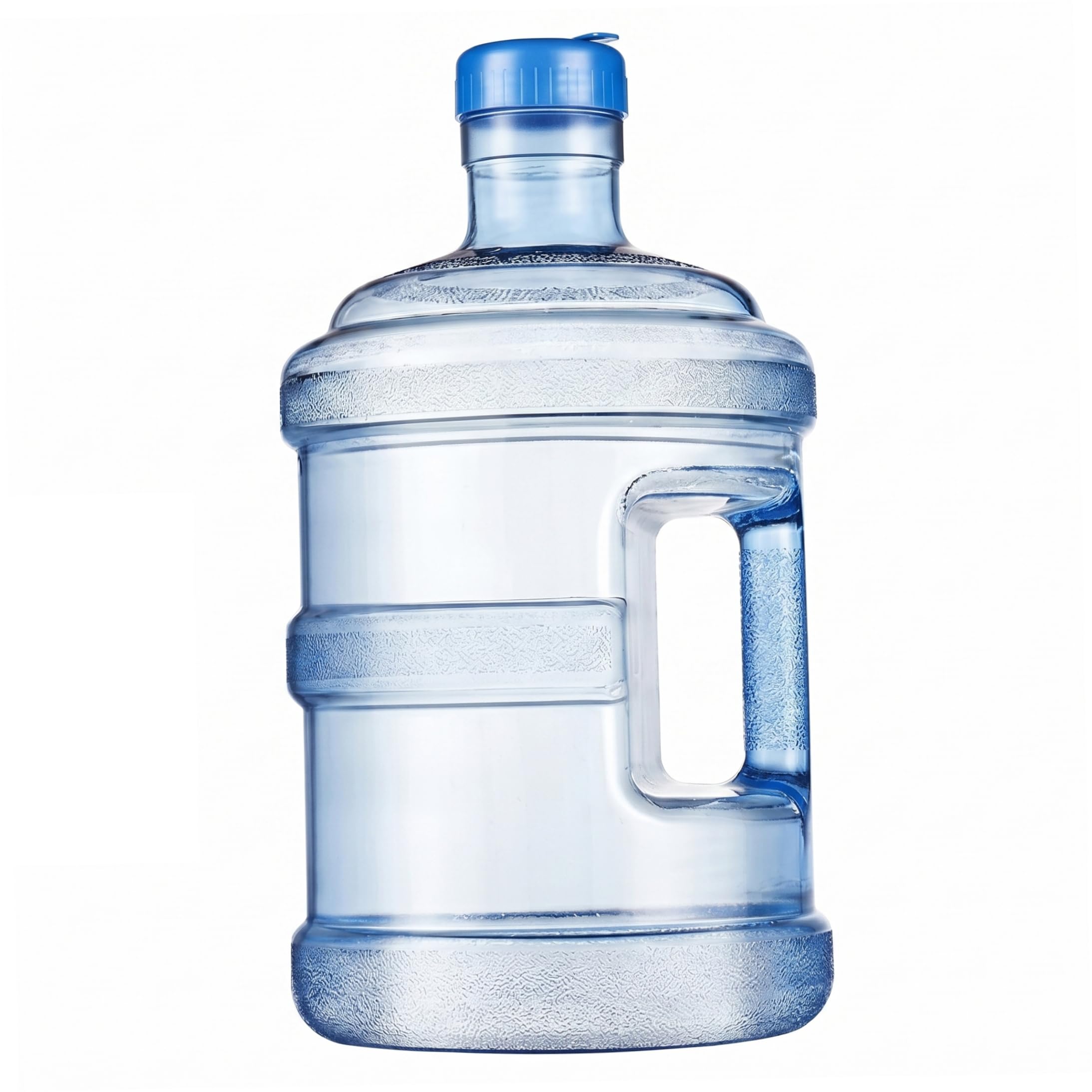 Tsawntd 2 Gallon Water Jug, Food-Grade Pc Reusable Water Container with Handle & Threaded Lid for Home Car Office Travel, 7.5L