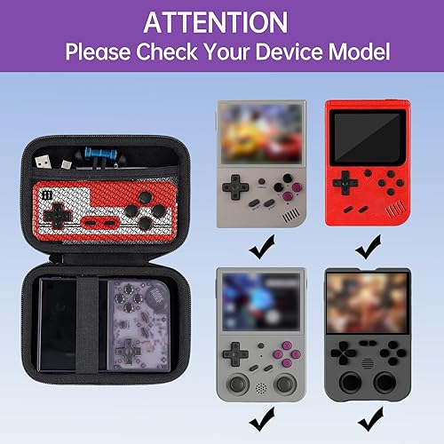 Miniatura 2 de Funda de consola de juegos de mano retro, caja de transporte para mini jugadores de juegos retro de viaje para cable de carga, tapones para los