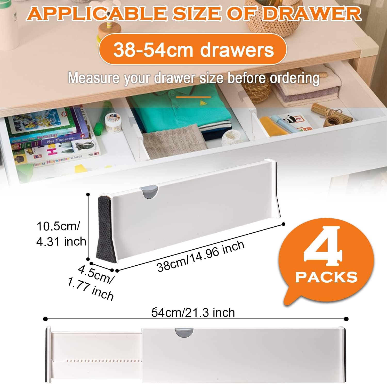 BillyBath Organisateur Tiroir Séparateur Réglable: Optimisez l'espace de vos tiroirs - Image secondaire