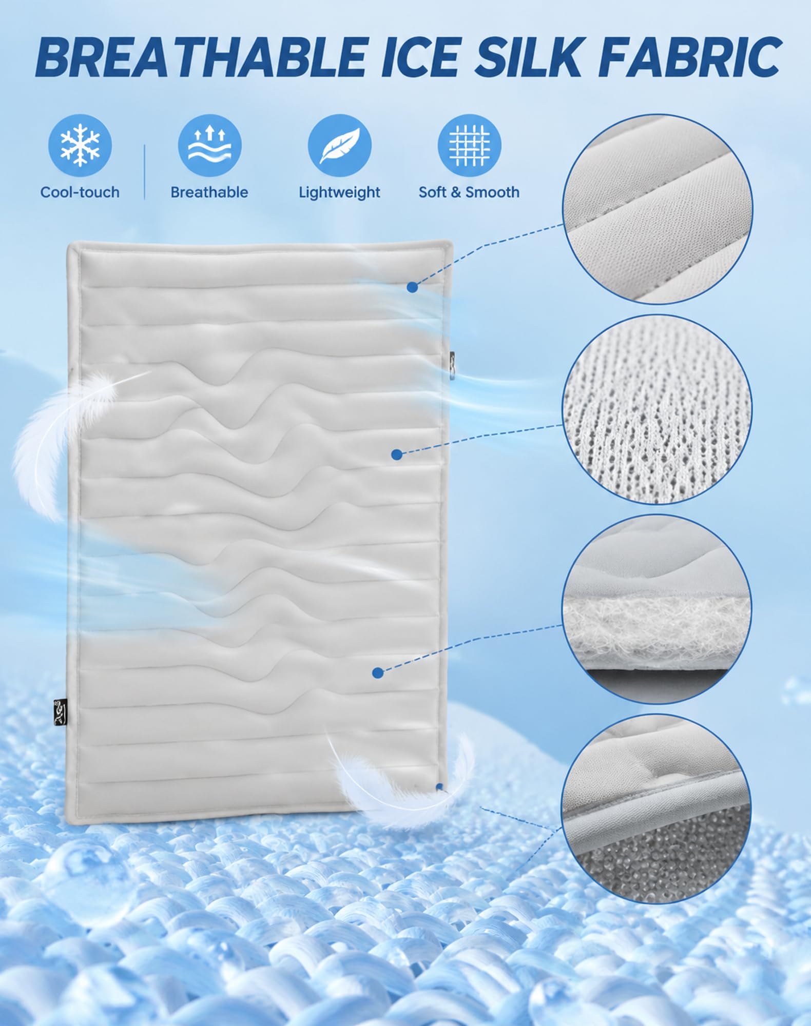 Pawfroste Manta Refrescante Para Perros, Fresco Al Instante (Beige L) | Alfombrilla Refrescante Para Perros, Fácil De Limpiar, Resistente a Arañazos Y Al Desgaste, Ideal Para Uso En Exteriores