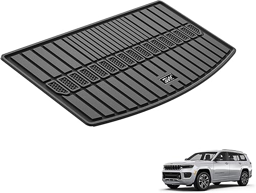 3W Forro de carga compatible para Jeep Grand Cherokee L 2021-2025, tapetes de maletero resistentes, TPE, ajuste personalizado para todo tipo de