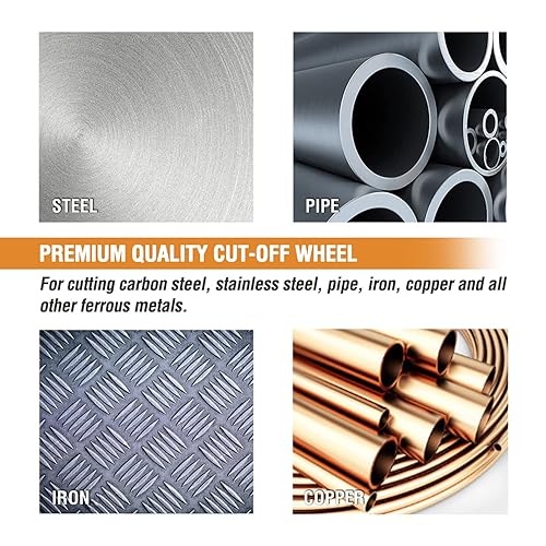 Miniatura 4 de WORKPRO Paquete de 20 ruedas de corte rueda de corte de metal y acero inoxidable de 4-12 x 78 pulgadas disco de corte de metal fino para amoladora