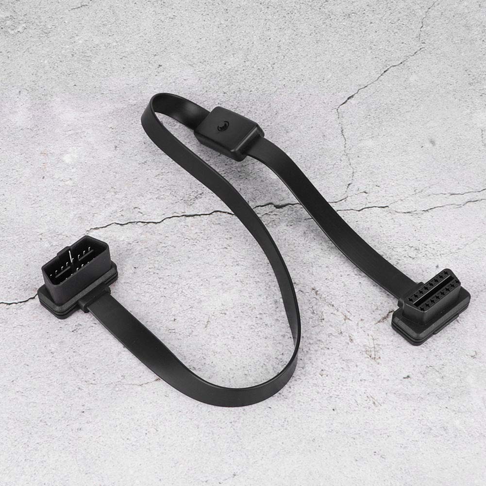 Qiilu Adapter rozgałęźnika OBD2, 16-pinowy męski na żeński przedłużacz OBD2 złącze adaptera z włącznikiem/wyłącznikiem