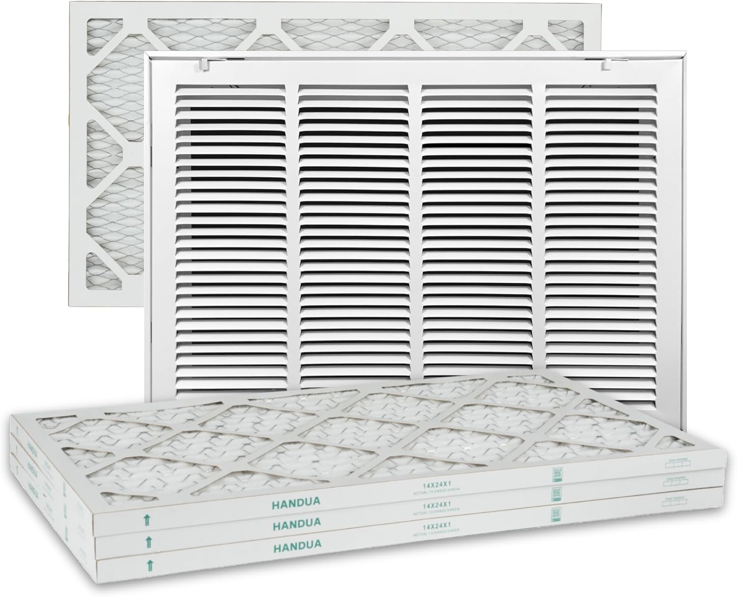 Handua 24"W x 14"H [Duct Opening Size] Steel Return Air Filter Grille